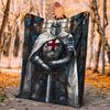 Cross Templars Knight Flannel Blanket Soft Warm All-Season Throw, Design for Camping, Car Travel, Hiking Sofa, Bed, Office Perfect Gift for Parties