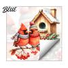 Waterproof Glass Stickers Christmas Bird Wall Sticker Watercolor PVC Decal Winter Holiday Atmosphere Art Theme Window Cling for Doors And