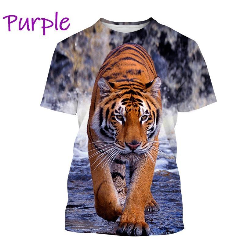Hot Sale Personality Ferocious Tiger 3D Printing T-shirt Summer Unisex Fashion Funny Cool Hip Hop Animal Short Sleeve Top