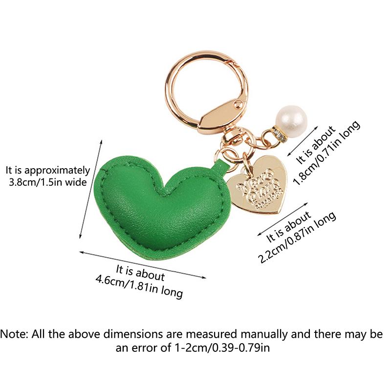Cute Heart Keychain Phone Bag Backpack Charm Accessory Car Keychain Creative Schoolbag Pendant
