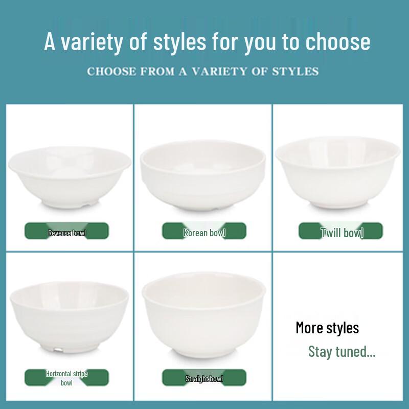 Homeglen Japanese Style Melamine Serving Bowl Set (10-Pack)