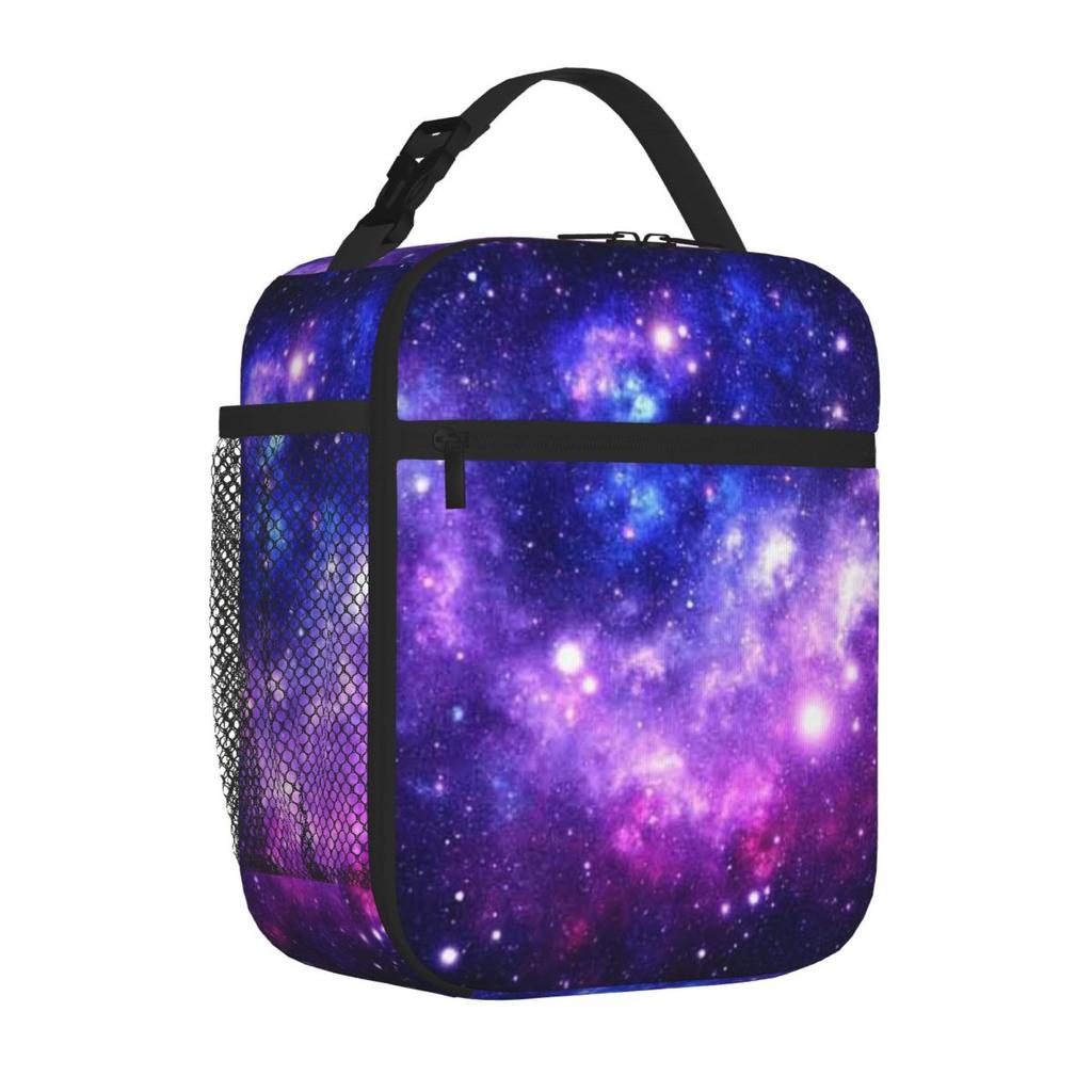 Bestseller Viola Blu Galassia Nebulosa Tono Terroso Termico Portavivande Aziendale Pranzo Borsa Frigo per Cibo