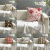 Striped Painted Color Print Pattern Pillow Case Linen Pillow Case Sofa Home Decor Cushion Cover Cushion Cove