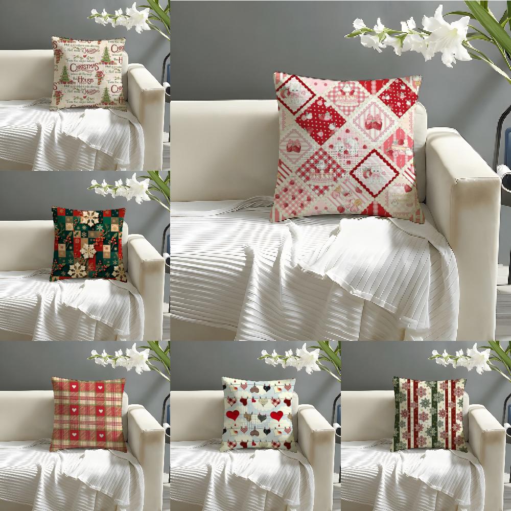 Striped Painted Color Print Pattern Pillow Case Linen Pillow Case Sofa Home Decor Cushion Cover Cushion Cove