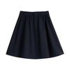 Chuyu Women's Solid A-Line Mid Skirt with Elastic High Waist