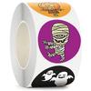 500 Halloween Cartoon Self-Adhesive Stickers: Funny Decoration Labels for Kids' Holiday Activities