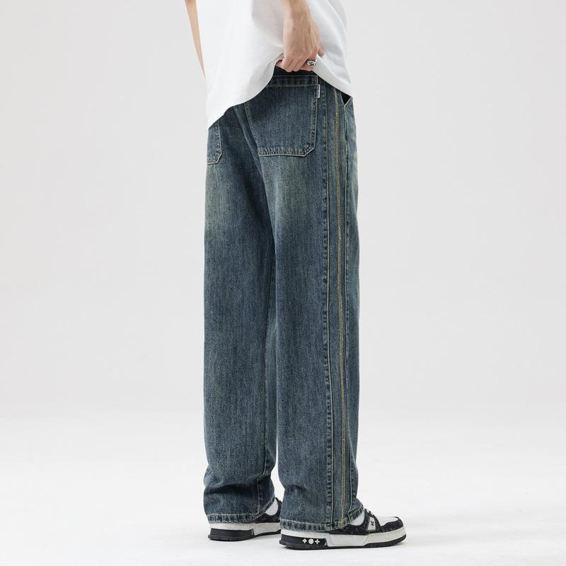 New Japanese Loose Straight High Street Retro Jeans Trousers In Spring and Summer