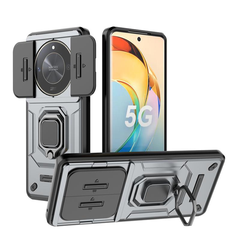For Cover Honor X9B Case Honor X9B Capas New Armor Shockproof Back Bumper Slide Camera Lens Ring Holder Fundas Huawei Honor X9B