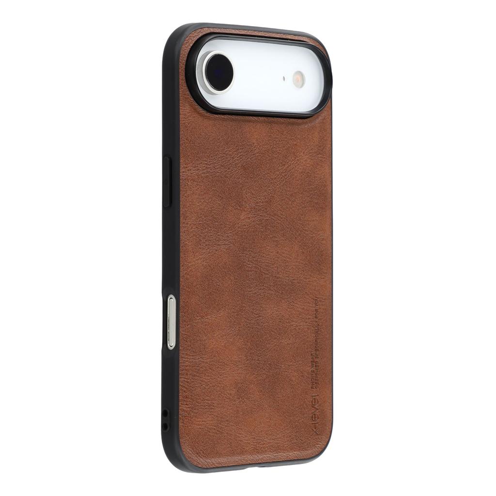 X-LEVEL Bojue-3 Series For iPhone 17 Air Case Leather Coated PC+TPU Phone Back Cover