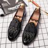 Fashion New British Men's Charm Bowite Dress Oxford Shoes Luxury Male Black Moccasins Wedding Prom Sapato Social Masculino