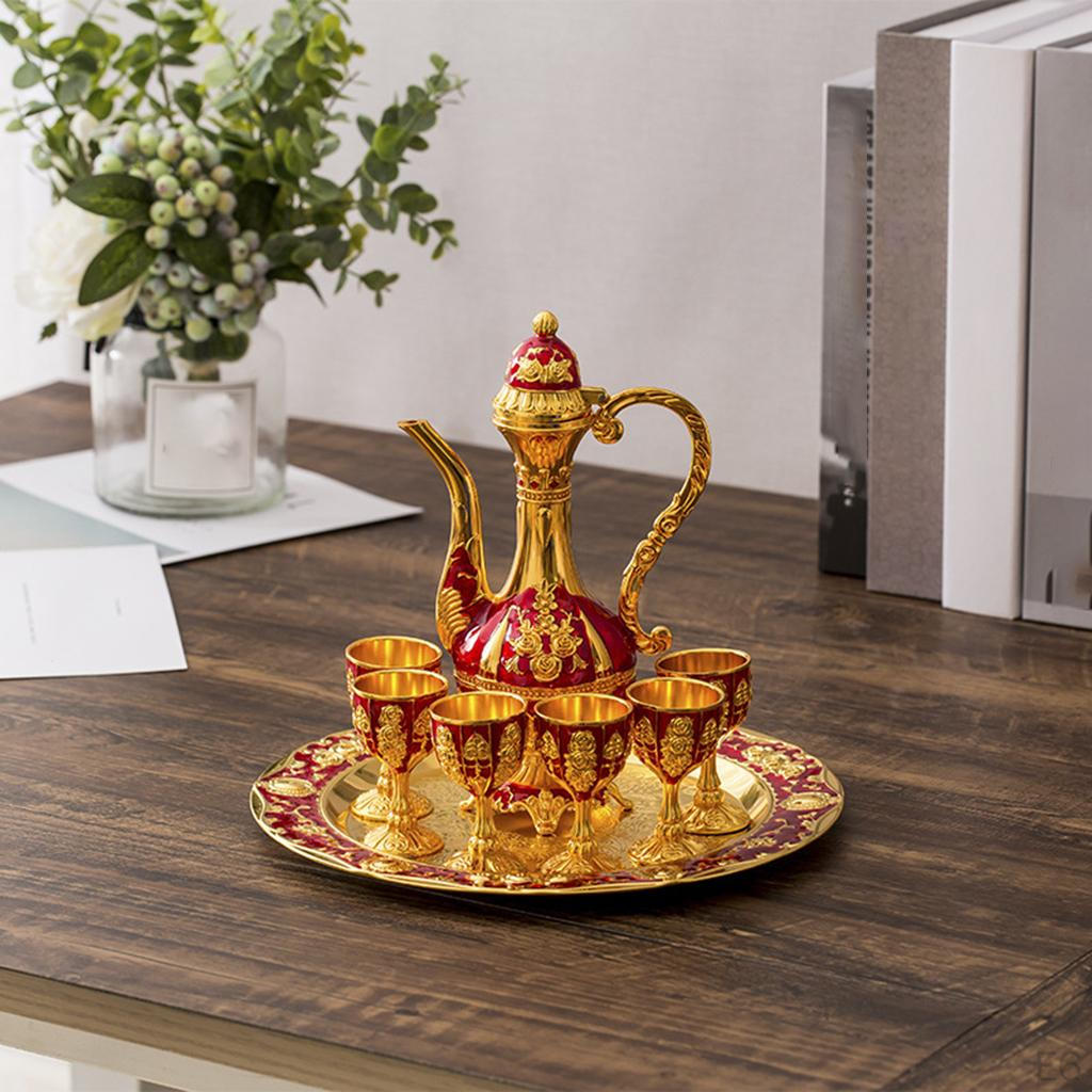 Set 6 Cups Noble Spirits Decorative Dispenser Decoration Collection Plate