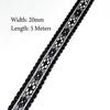 5 Meters White & Black Lace Ribbon Assorted Floral Trims for Gift Wrapping Christmas Wedding Decor DIY Crafts Sewing Accessories