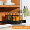 Pull Out Spice Rack Organizer for Cabinet Heavy Duty Slide Out Spice Rack for Inside Cabinets Kitchen Cabinet Seasoning Organiz