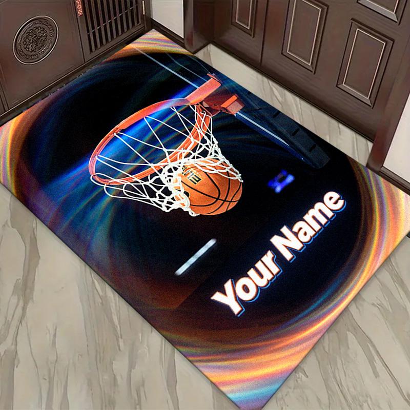 Name Custom Basketball Art Carpet Rug for Living Room Bedroom Home Sofa Decoration,Kids play Non-slip Floor Mat