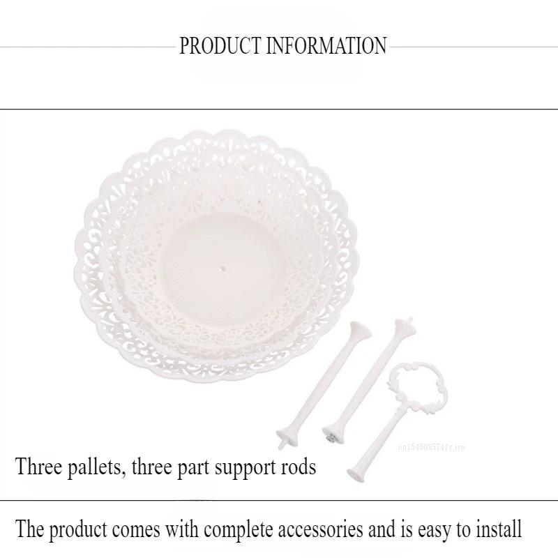 Household Fruit Plate 3 Tier Cake Stand Display 3-Layer Kitchen Fruit Bowl Stand Snack Fruit Dessert Plate Xmas Dessert Holder