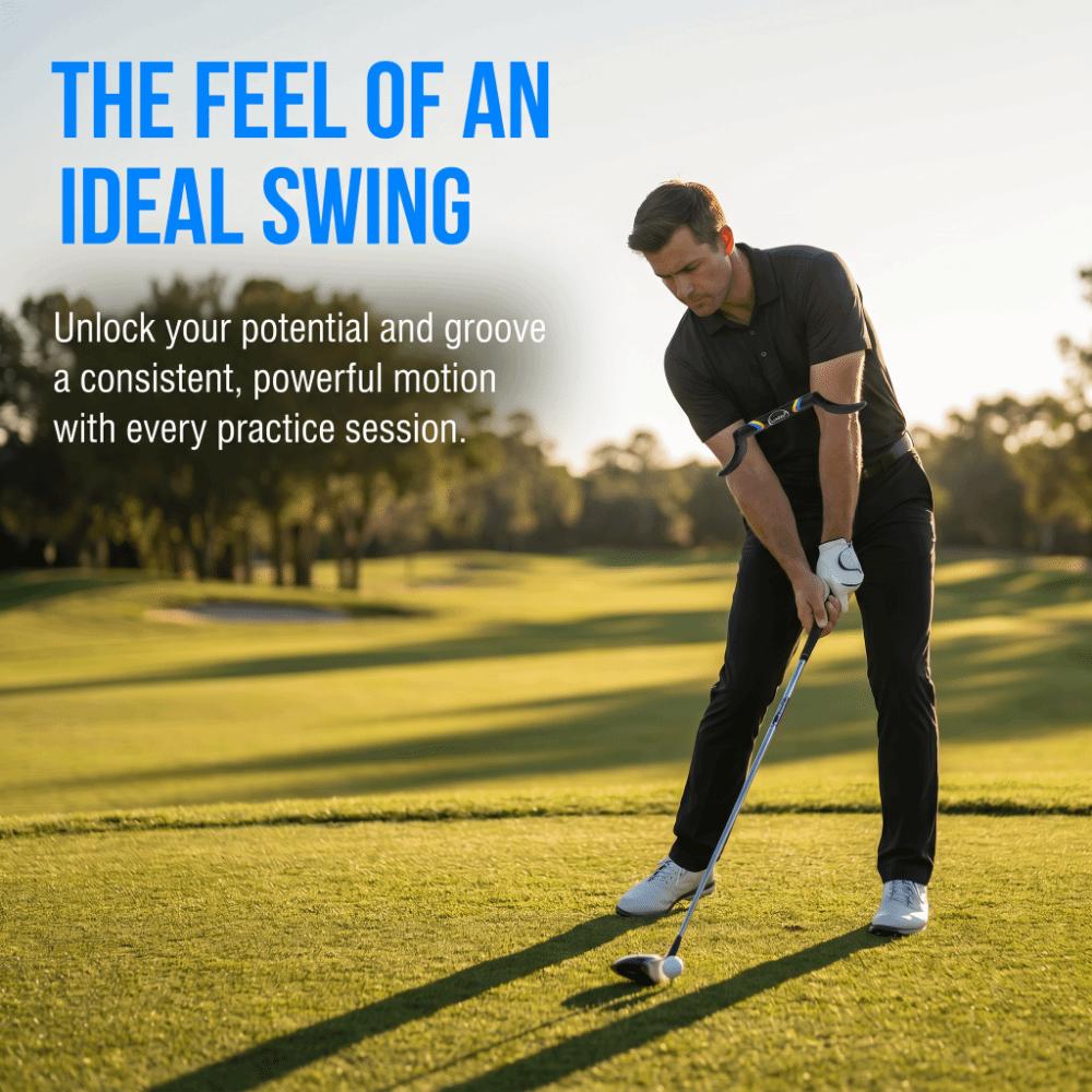 Horn Pole Design Golf Swing Trainer Plastic Material Alignment Aid  Beginner Training