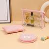 Transparent PVC Makeup Bag Canvas Set - 3-Piece Travel Toiletry & Storage Bags for Women