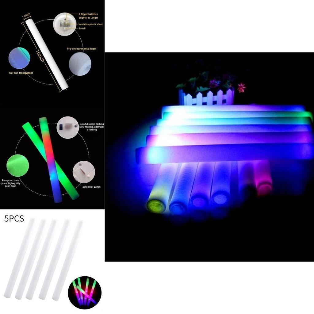 Large Foam Stick Glow Sticks Pack Of 3 Multicolor Party Lights For Concerts And Events