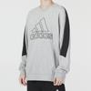 Adidas Unifarbenes Sweatshirt mit Rundhalsausschnitt und großem Logo für Herren, Oberteile, Grau HC5860