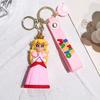 *Super Mario Cartoon Game Silicone Keychain Pendant Doll Claw Machine Keychain Small Gift