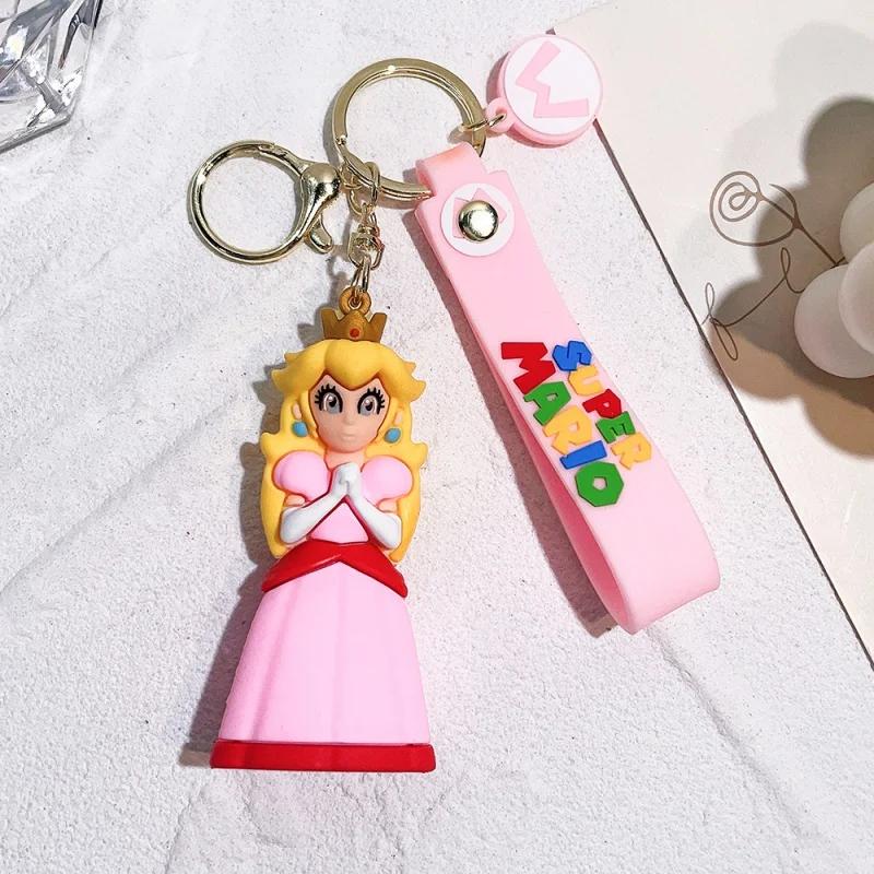 *Super Mario Cartoon Game Silicone Keychain Pendant Doll Claw Machine Keychain Small Gift