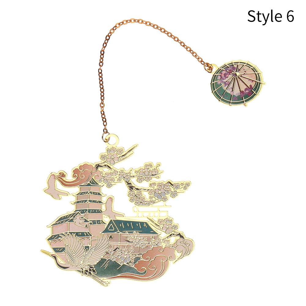 1PC Chinese Style Bookmark Tassel Pendant Retro Book Clip Metal Pagination Mark Stationery Student Gift School Office Supplies