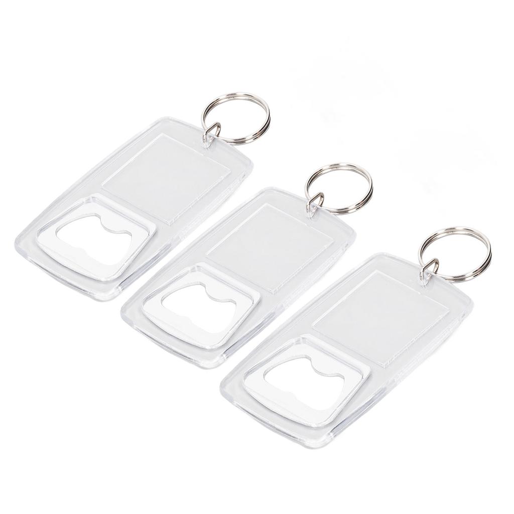 Photo Bottle Opener Keychian Large Size Acrylic Transparent Bottle Opener Keyring for Scenic Area