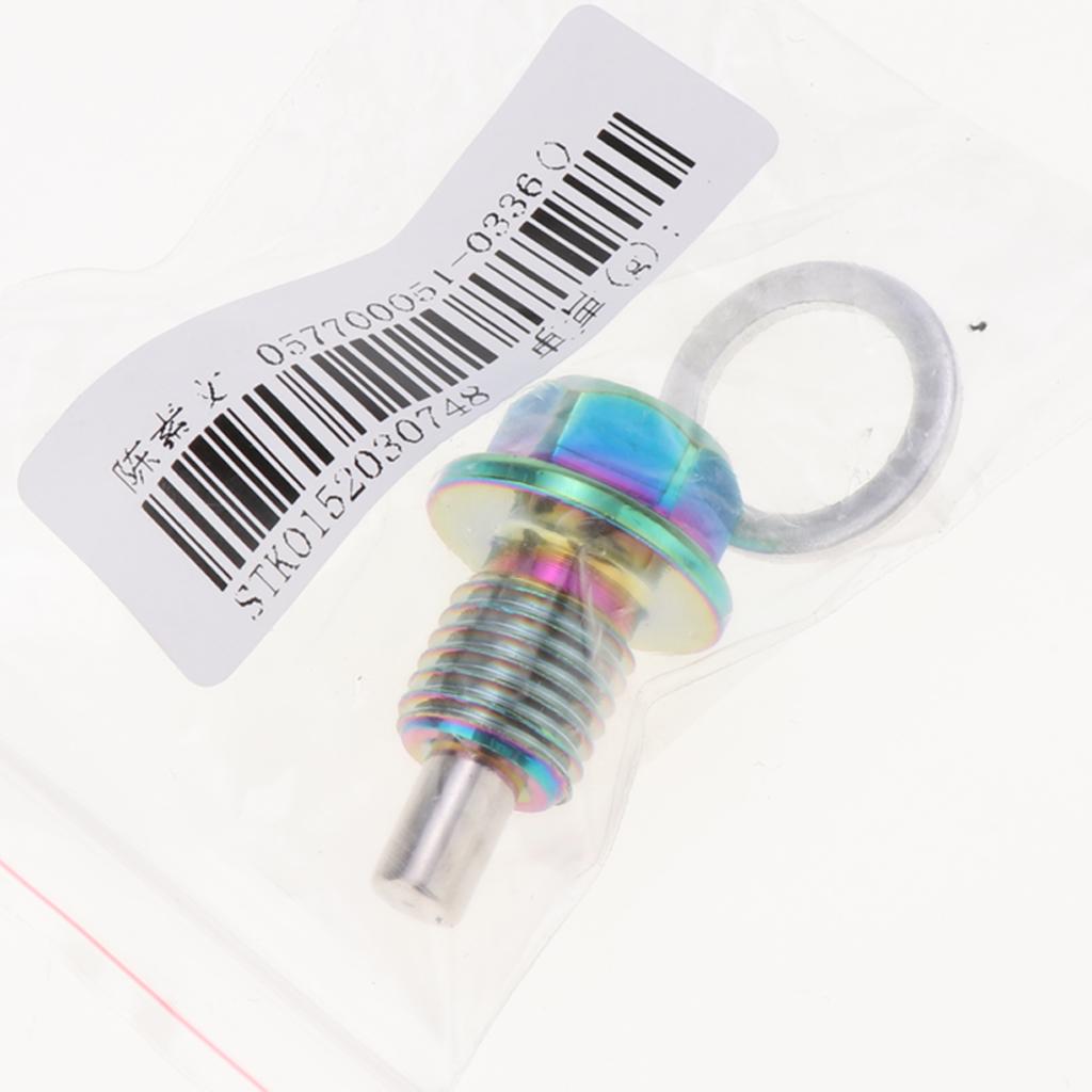 2 Pieces Engine Oil Pan Drain Bolt Screw W Gasket M12x1.5