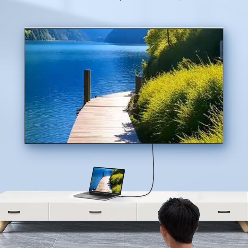 USB 3.1 Type C To Mini Adapter Cord Converter Cable 4K 60HZ/4K 30HZ HDR10 Support Suitable For Laptop TV Projector 180cm