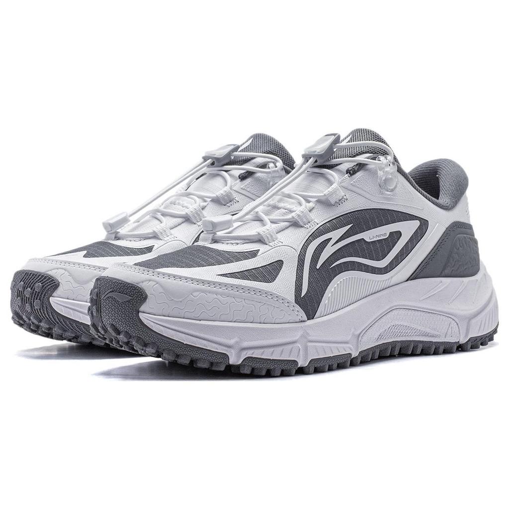 Li Ning Yijie Lite V2 Non-Slip Low-Top Running Shoes Women Sneaker White Gray ARNT010-3