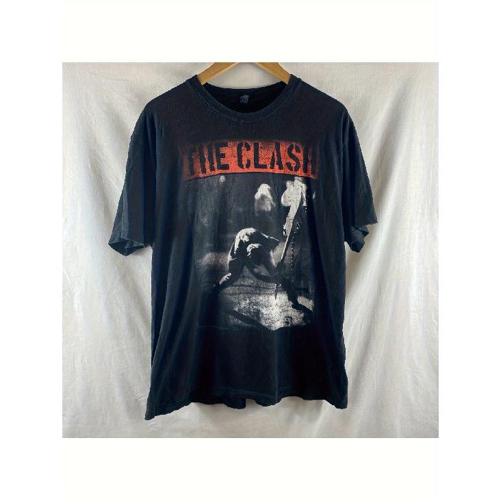 The Clash Paul Simonon Official Licensed Vintage Punk T-Shirt - XL Size Iconic Stage Tee with Album Cover Print & The Clash Logo, Relaxed Fit Short S чёрный