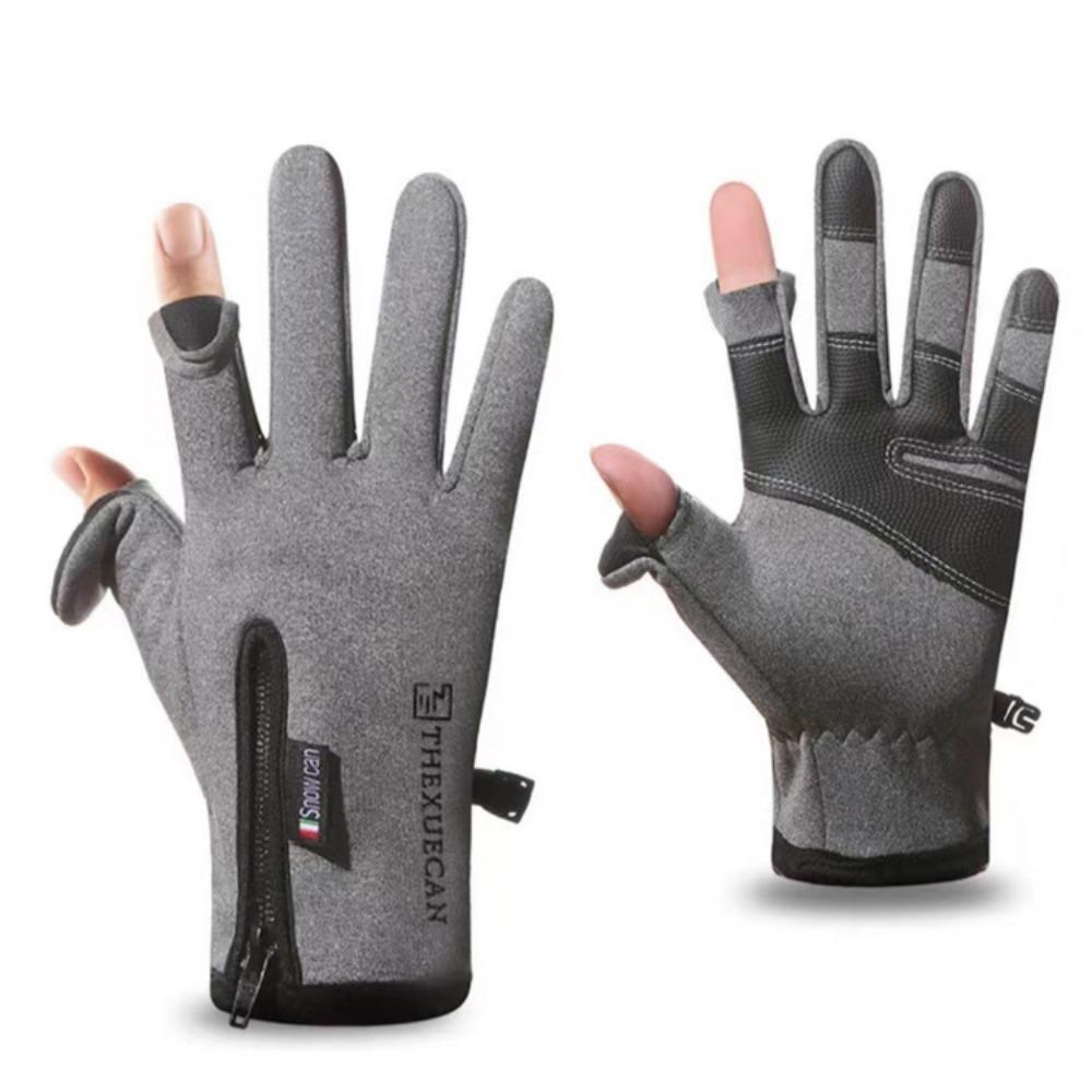 Venkovní teplé voděodolné rukavice zimní s odhalenými prsty