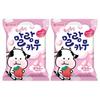 Lotte Malang Cow Strawberry Soft Chewy Milk Candy Snack 158g (Pack of 2)