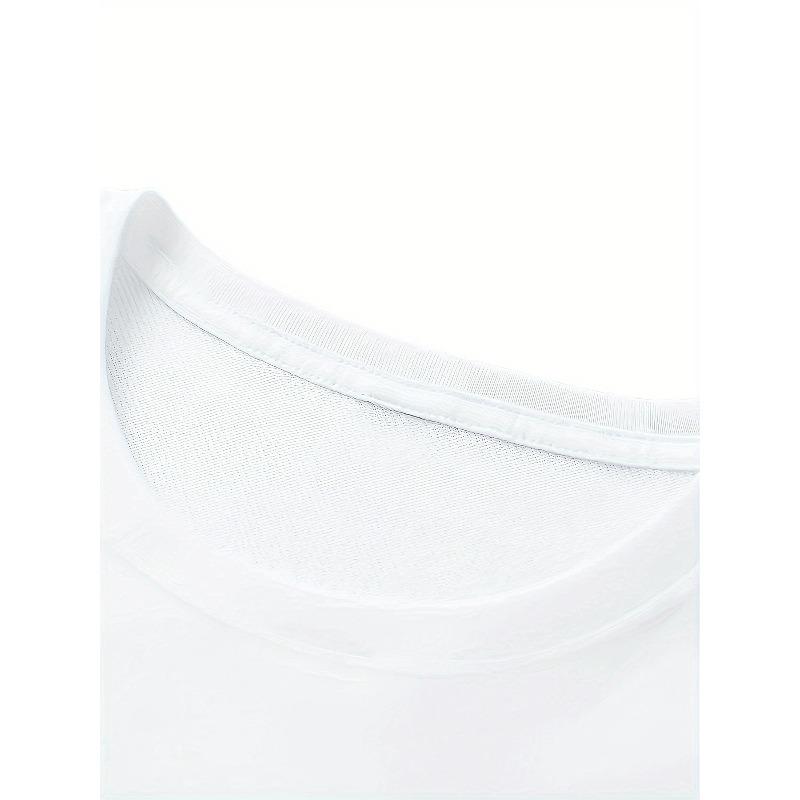 European sizes Best Dad Ever Print, Men's Round Crew Neck Short Sleeve, Simple Style Tee Fashion Regular Fit T-Shirt