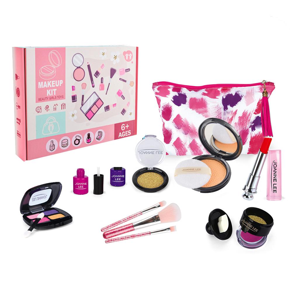 Girls Make Up Toy Set Pretend Play Lipstick Nail Polish Princess Pink Makeup Toys For Girls Dress Up Educational Toys Kids Gifts