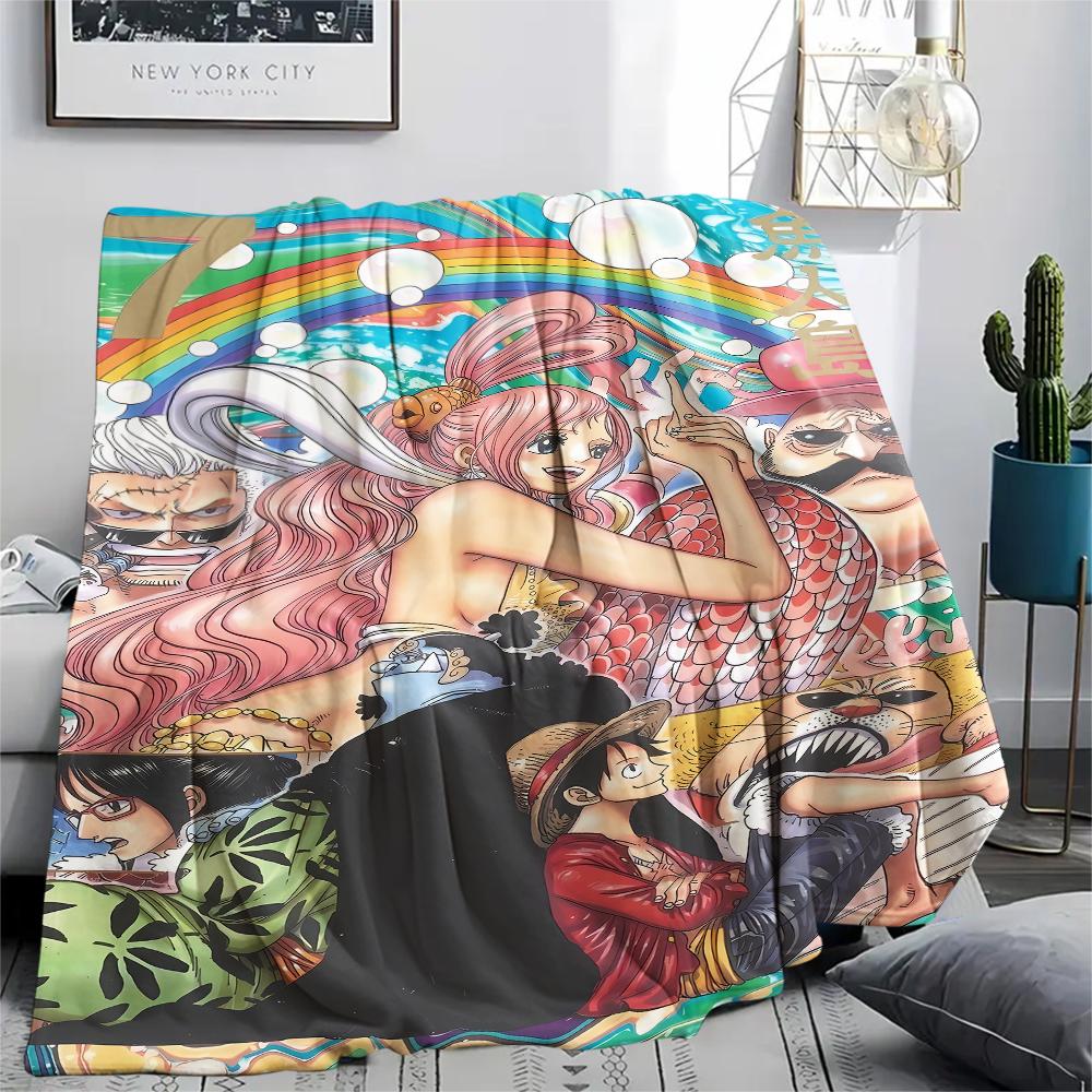 One Piece character Print Flannel Blanket,High quality Comfortable for All Seasons,Home Decor,Warmth and Comfort,Perfect for Christmas Gifts