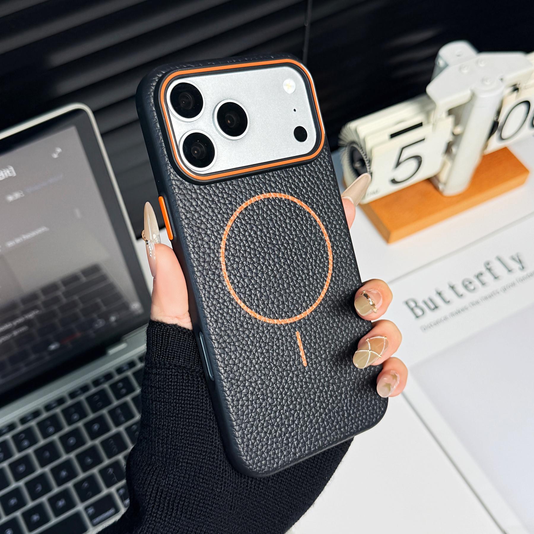 

Frosted Lichee Patterned Magnetic Phone Case For iPhone 17 Air 16 16E 15 14 13 12 11 Pro Max Plus For Magsafe TPU Soft Cover iPhone 16e