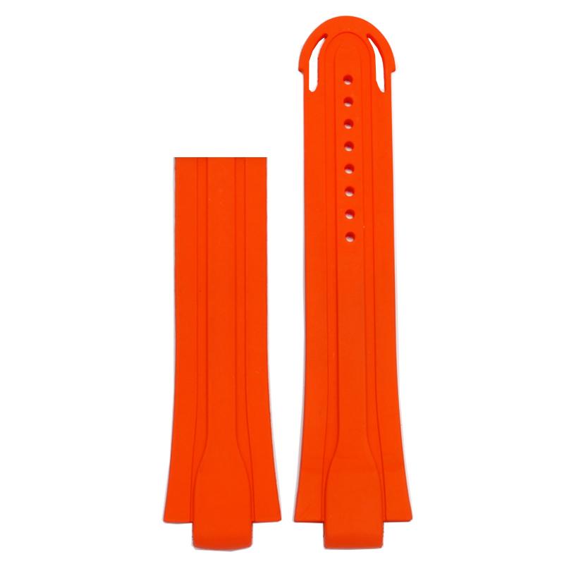 

24*11mm Waterproof Watchband Rubber Silicone Strap for Oris Watch Diving Sport Watchstrap Black for AQUIS Bracelet Double Buckle 24mm-12mm