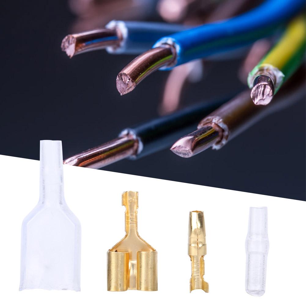 20 Set 1 to 2 Female/Male Crimp Terminals Electric Wire Connecting Tool with Sleeve
