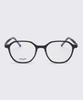 Alloaiweeo [Durastic] Drg5601 0909M Square Panto Silicone Eyeglass Frame Black Blue Light Lens Selection