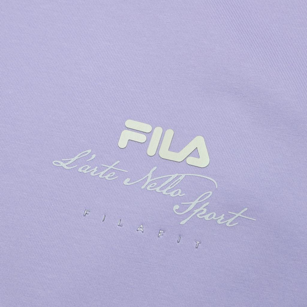 FILA Fitness Fashion Casual Sports Ice Silk Quick-Dry Round Neck Short Sleeve T-Shirt Women Tops Sage-Purple A11W421115FVT
