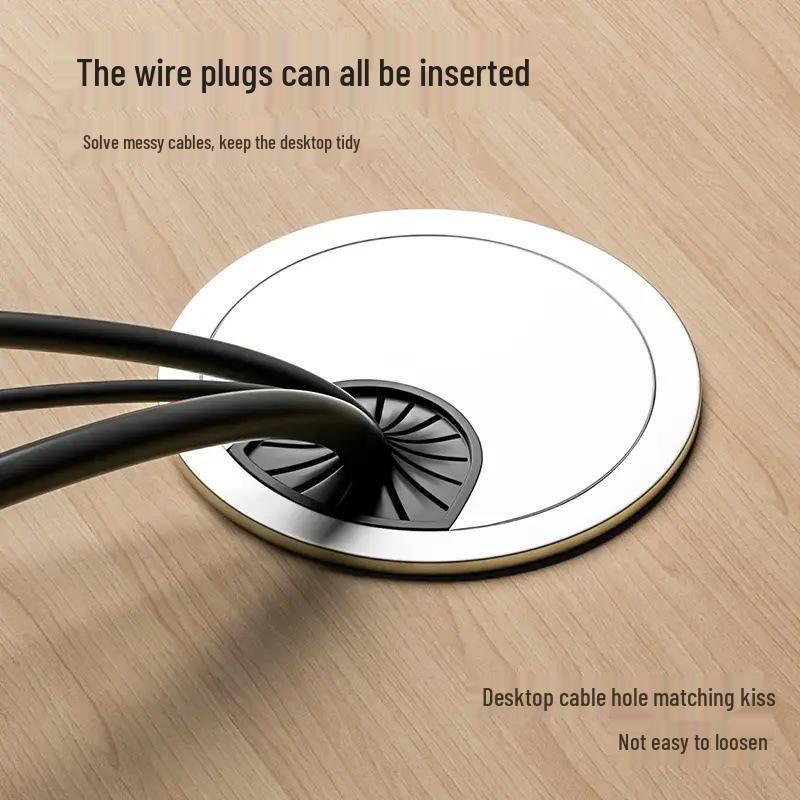 New Arrival: 0.01 Computer Desk Cable Hole Cover - Office Desk Wire Grommet & Decorative Sealing Box