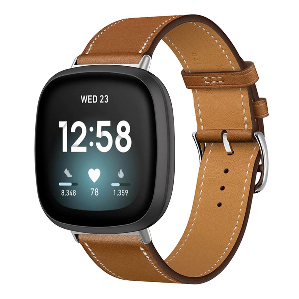 Leather Bracelet Strap For Fitbit Versa 4 3 2 1 Versa Lite Smart Watch Wristband Replacement Strap For Fitbit Sense/sense 2 Watchband