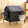 Zateplený venkovní domeček pro kočky s tepelně absorbujícím povrchem, dlouhotrvající uzamčení teploty, stan pro toulavé kočky, uzavřený vodotěsný přístřešek pro koťata