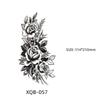 Waterproof Black & White Sketch Flower Half Sleeve Tattoo Stickers