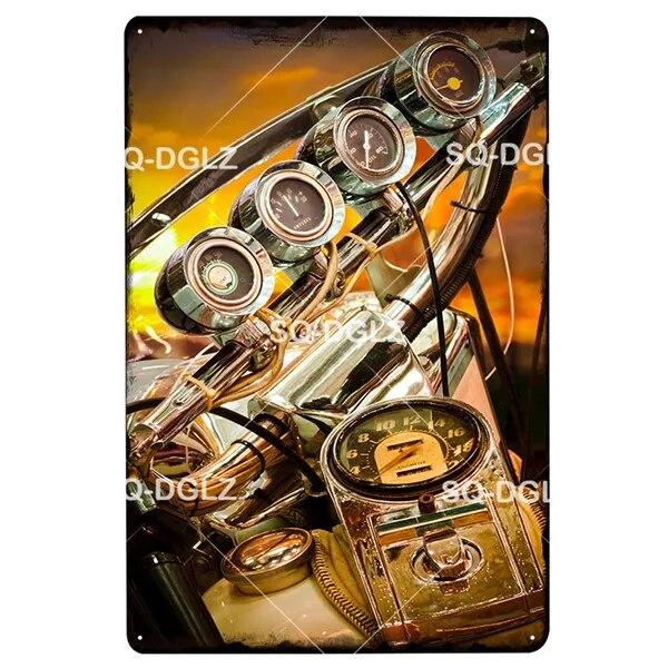 Motor Club Metal Sign Vintage Garage Tin Sign Bar Decor Plaque Pub Bar Decor Metalen Borden Poster Plate Art Poster