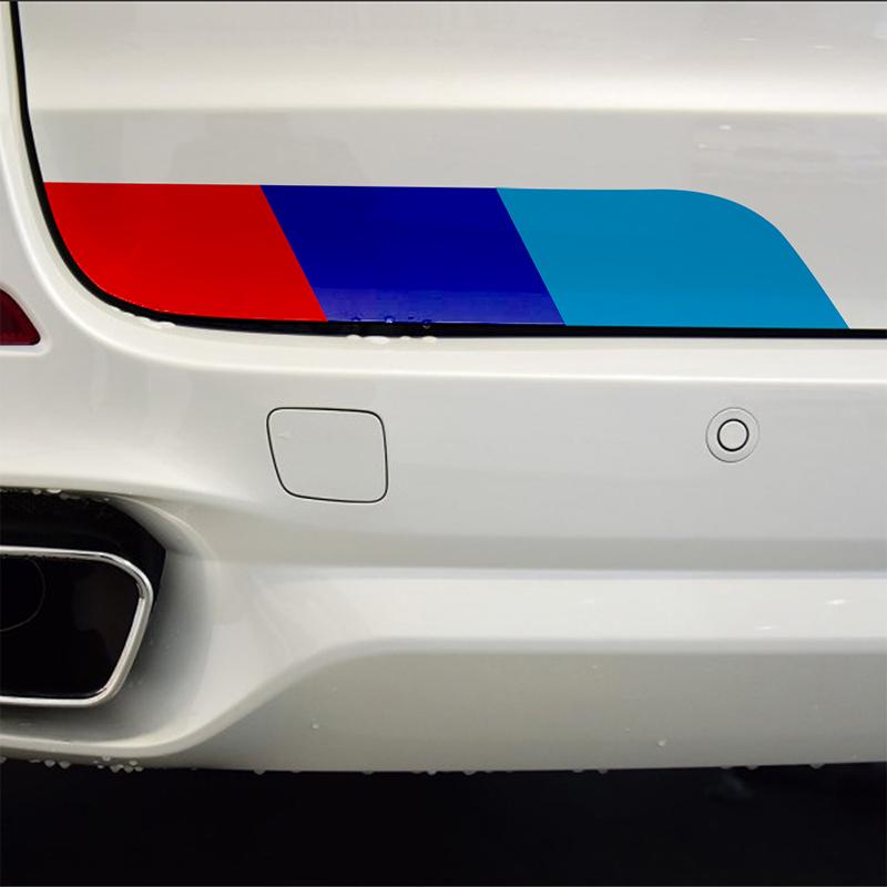 2 Stück Auto Frontstoßstange Kofferraumaufkleber Auto Seitendekor Aufkleber für BMW M E71 E85 E39 E46 E60 E61 E64 E70 E87 E90 E83 F10 F21 E36