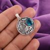 Rare Apatite Gemstone 925 Sterling Silver Jewelry Pendant 1.29'' Gift For Wife CP-39-7