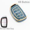 4 Button Car Key Case Cover For Hyundai Avante Sonata Santa Fe    Tucson   Elantra Azera  Creta