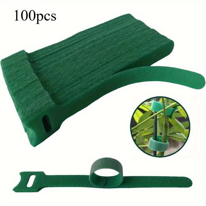 100pcs Reusable Heavy-Duty Nylon Plant Ties Garden Straps with Hook & Loop Fasteners, Weatherproof Non-Slip Grips for Climbing Vines, Greenhouse